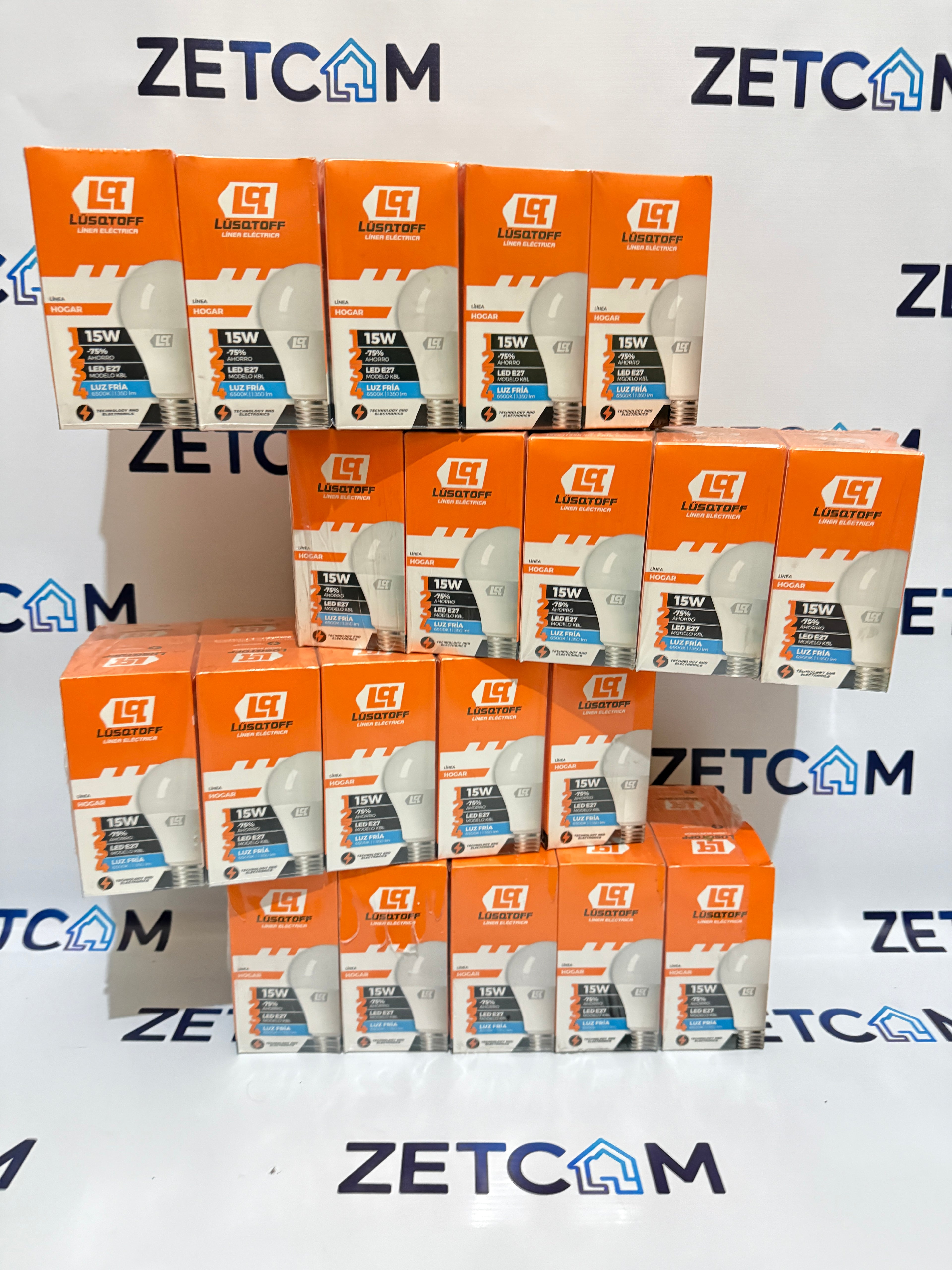 Lampara Foco Led 15 W Luz Fría Bajo Consumo Lusqtoff x10u